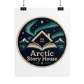 Arctic Story House Poster — Northern Lights Cozy Reading Print