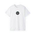 Arctic Story House T-Shirt — Northern Lights Cabin Badge Tee