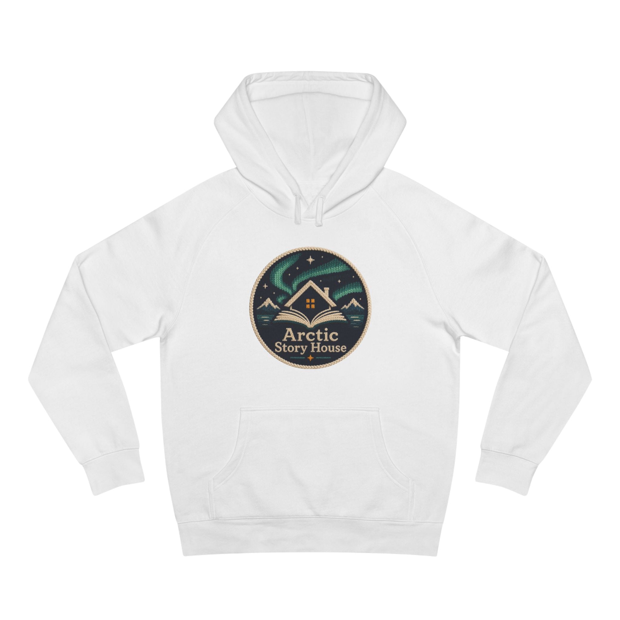Arctic Story House Hoodie — Northern Lights Mountain Logo